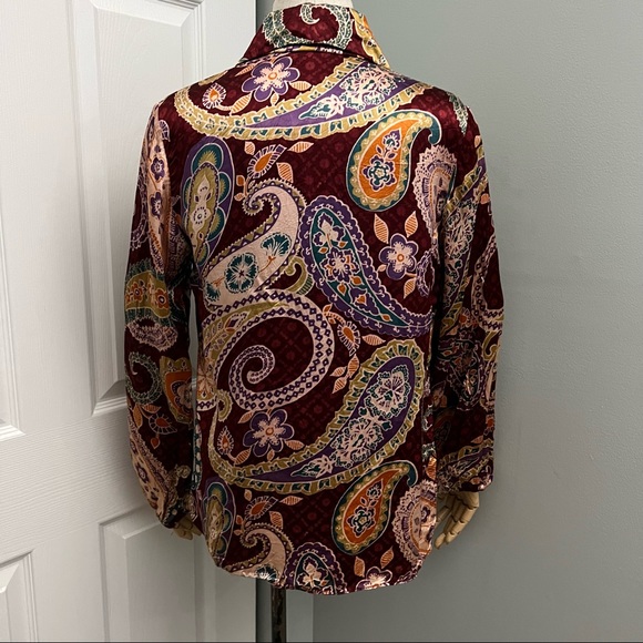 Jack Winter Funky Disco Paisley Vintage Shirt Size M - Picture 10 of 14